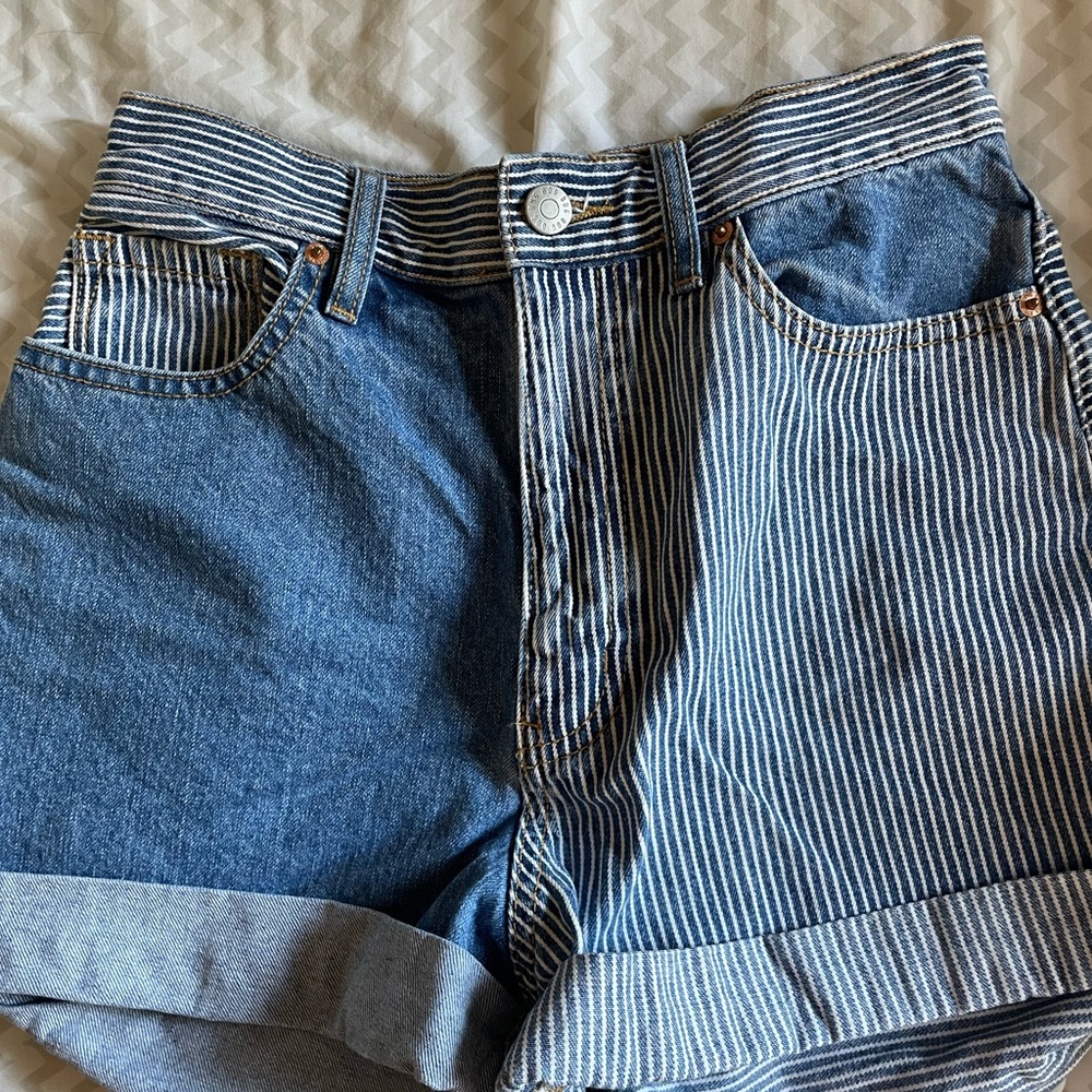 Urban Striped Jean shorts (BDG)